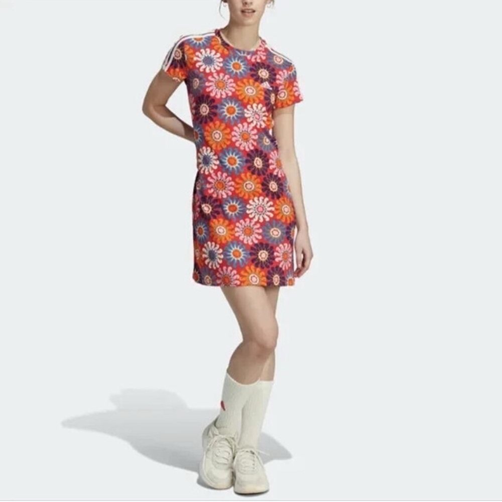 Adidas FARM Collaboration ‘Vivid Red/Bliss Pink’ Mini Dress - New With Tags